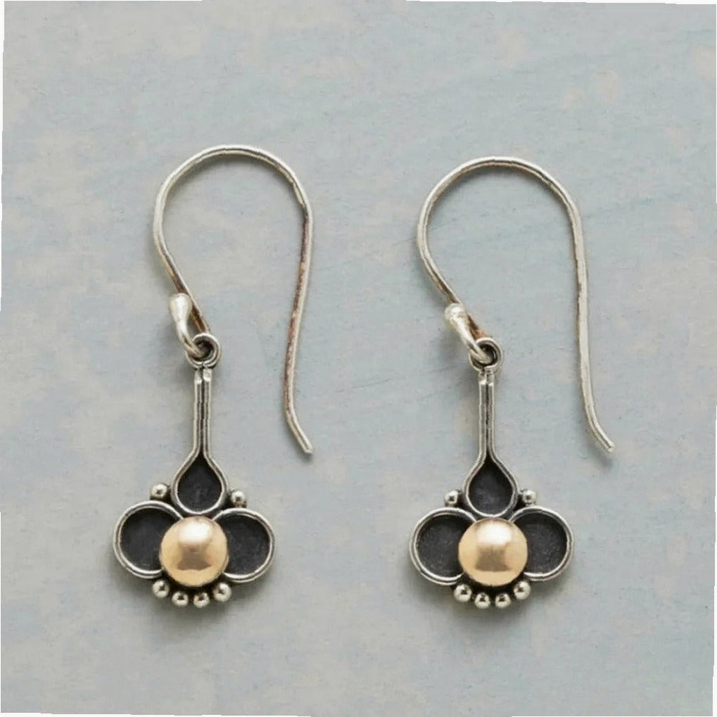 Bohemian Clover Pearl Earrings